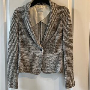 Banana Republic Black and White Tweed Blazer